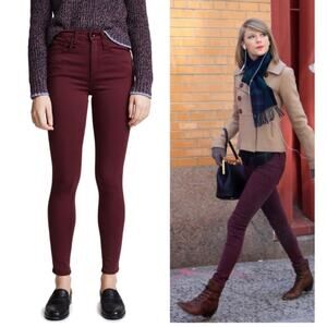 Rag & Bone Burgundy, high-rise skinny jeans, size 24